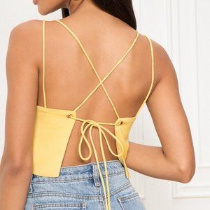 Superdown Caroline Backless Crop